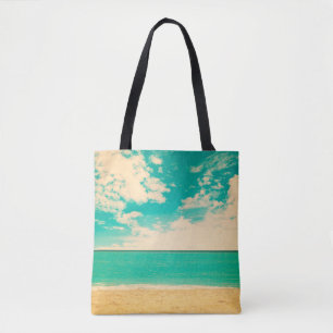 Retro beachbeach, retro, poster, photo, background tote bag