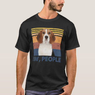 Retro Beagle Dog Ew People  Beagle Dog Loves Dog T-Shirt