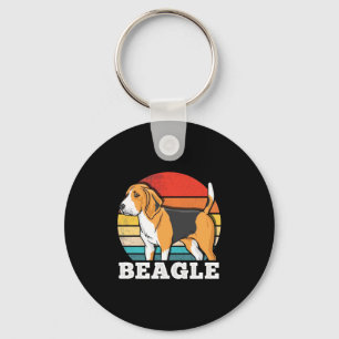 Retro Beagle Dog Key Ring