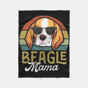Retro Beagle Mama Shirt Women Fleece Blanket