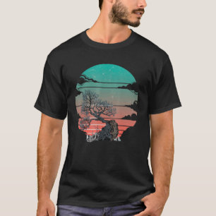 Retro Bear Minimalist Tree Vintage Graphic T-Shirt