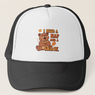 Retro Bear Nap Ready Trucker Hat