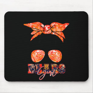 Retro Bears Girl Messy Bun Srts Team Matching Appa Mouse Pad