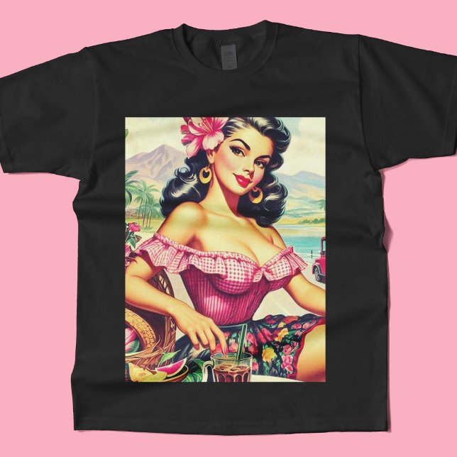 Retro Beauty Hispanic Girl T-Shirt (Creator Uploaded)