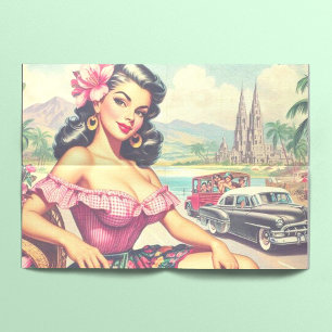 Retro Beauty Hispanic Girl Tissue Paper