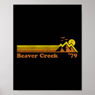 Retro Beaver Creek Ski Resort Colorado Snowboard S Poster