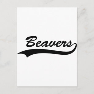 Retro Beaver Postcard