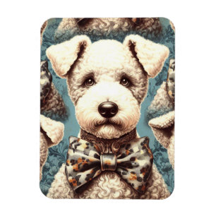 Retro Bedlington Terrier Illustration Magnet