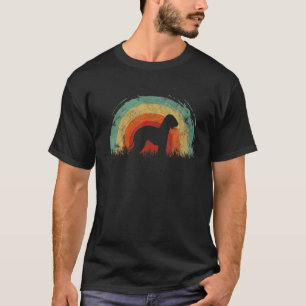 Retro Bedlington Terrier Vintage Rainbow Dog Men W T-Shirt