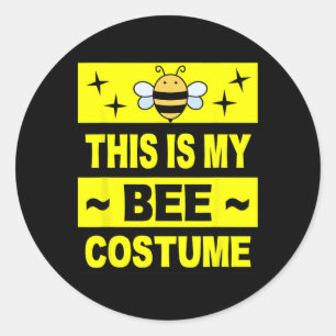Retro Bee Costume Women Cute Adult Kids Men  Classic Round Sticker