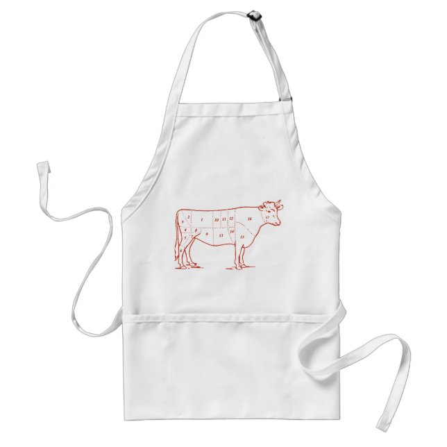 Retro Beef Cuts Standard Apron (Front)