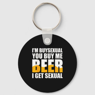 Retro Beer Funny I'm Buyual You Buy Me Beer I Get Key Ring