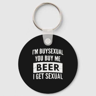 Retro Beer Funny I'm Buyual You Buy Me Beer I Get  Key Ring