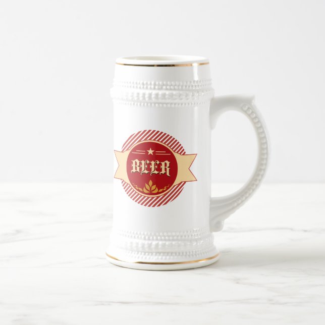 Retro Beer Logo Stein (Right)
