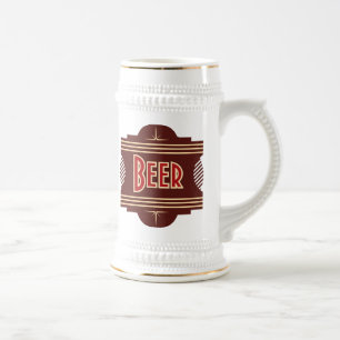 Retro Beer Logo Stein