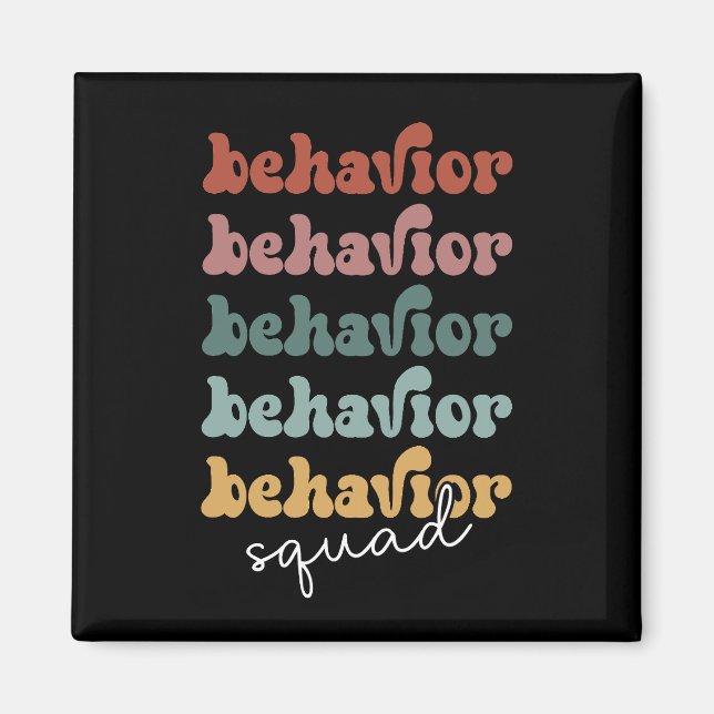 Retro Behavior Squad Behavioral Therapist Magnet (Front)