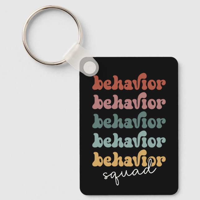 Retro Behaviour Squad Behavioural Therapist Key Ring (Front)