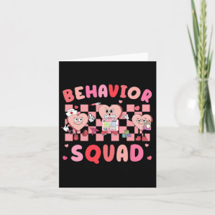 Retro Behaviour Therapist Valentine Applied Behavi Card