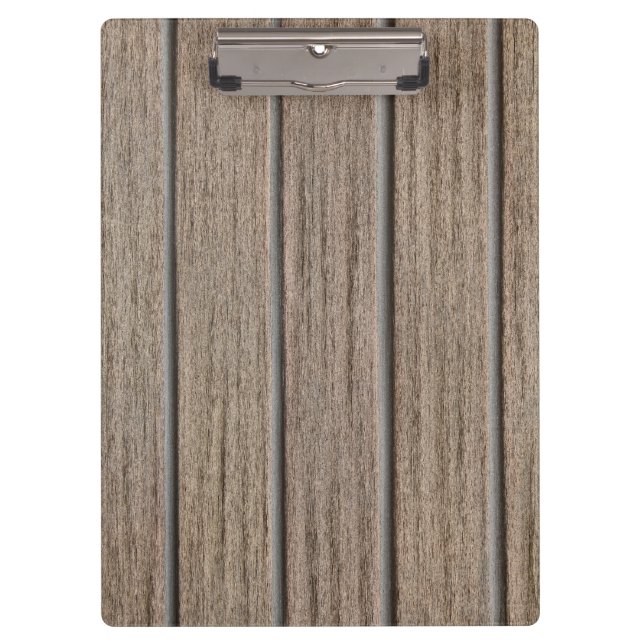 Retro Beige Bamboo Texture Pattern Clipboard (Front)