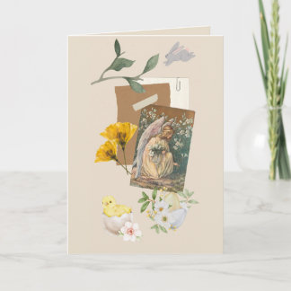 Retro Beige Easter Card
