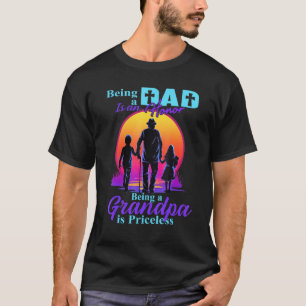 Retro Being A Dad Is An Honour Being A Grandpa Is T-Shirt