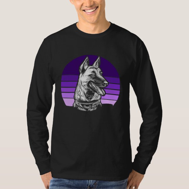 Retro Belgian Malinois  1 T-Shirt (Front)
