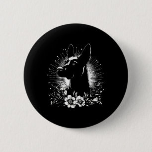 Retro Belgian Malinois Dog Lover Tattoo Style _1  6 Cm Round Badge