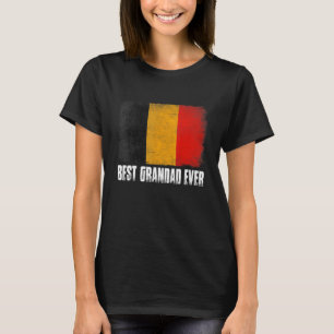 Retro Belgium Flag Best Grandad Ever Father's Day T-Shirt