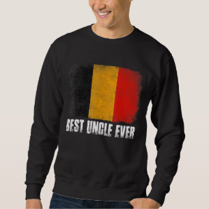 Retro Belgium Flag Best Uncle Ever  Father's Day Sweatshirt