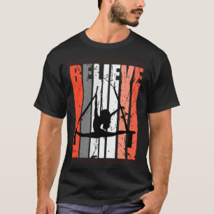 Retro Believe Aerialist Dancer Silk Female Orange T-Shirt