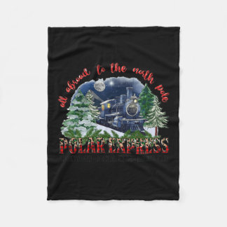 Retro Believe Train North Pole Polar Express All A Fleece Blanket