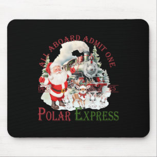 Retro Believe Train North Pole Polar Express All A Mouse Pad