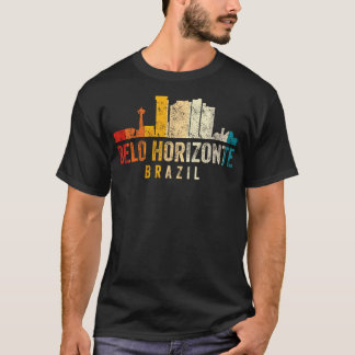 Retro Belo Horizonte Skyline Vintage Brazil T-Shirt