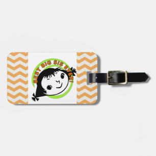 Retro Best Big Sis Ever Luggage Tag