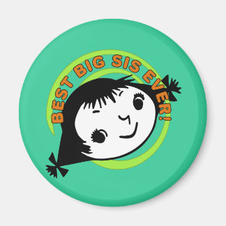 Retro Best Big Sis Ever Magnet