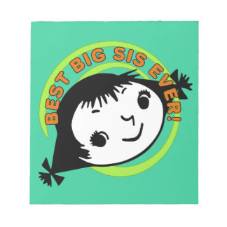 Retro Best Big Sis Ever Notepad