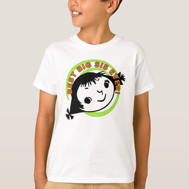 Retro Best Big Sis Ever T-Shirt (Front)