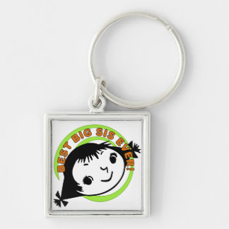 Retro Best Big Sister Ever Key Ring