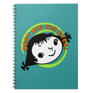 Retro Best Big Sister Ever Spiral Notebook