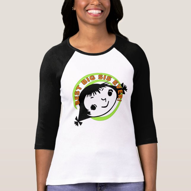 Retro Best Big Sister Ever T-Shirt (Front)