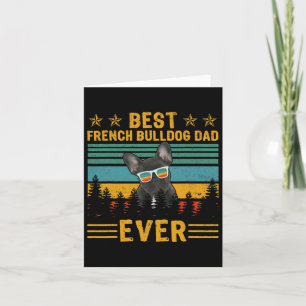 Retro Best French Bulldog Dad Ever Dog Father's Da Card