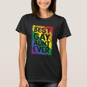 Retro Best Gay Aunt Ever Matching Family Gay Lgbtq T-Shirt
