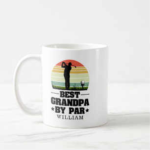 Retro Best Grandpa By Par Golf Grandparents day Coffee Mug