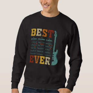 Retro Best Guitar Dad Ever Funny Chords Best Daddy Sweatshirt