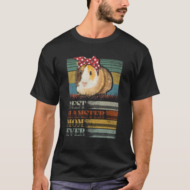 Retro Best Hamster Mom Ever Animals Hamster T-Shirt (Front)