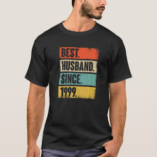 Retro Best Husband Since 1999 23rd Wedding Anivers T-Shirt