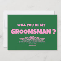 Retro Best Man Proposal  Invitation