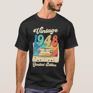 Retro Best Of 1948 Cassette Tape 74Th Birthday Dec T-Shirt