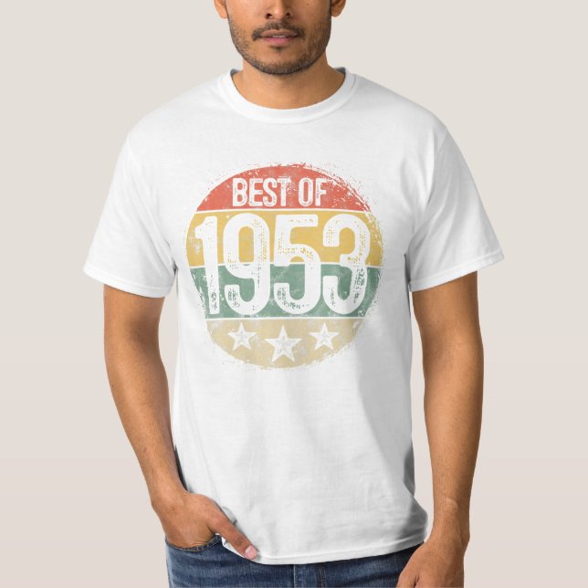 Retro Best of 1953 Birthday T-Shirt (Front)
