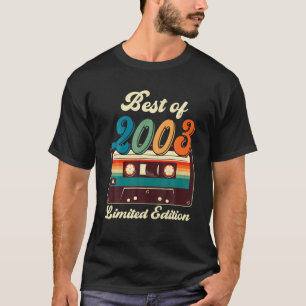 Retro Best Of 2003 Cassette Tape 19Th Birthday Dec T-Shirt